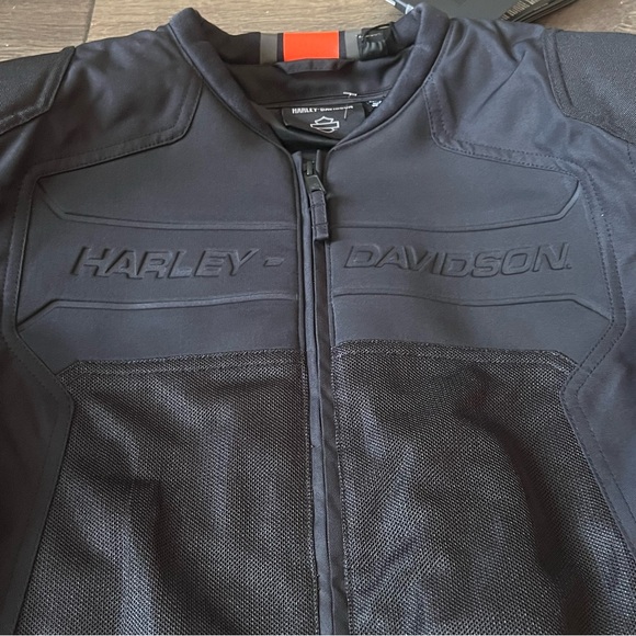 Harley Davidson Men's Brawler Mixed Media Motorcycle Jacket Black Size Large - Picture 4 of 14
